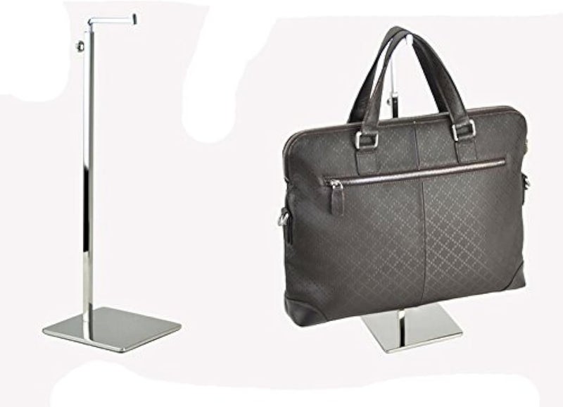Adjustable Metal Handbag Rack Tabletop Handbag Purse Display Stand Single Hook Bag Stand Holder (Silver)
