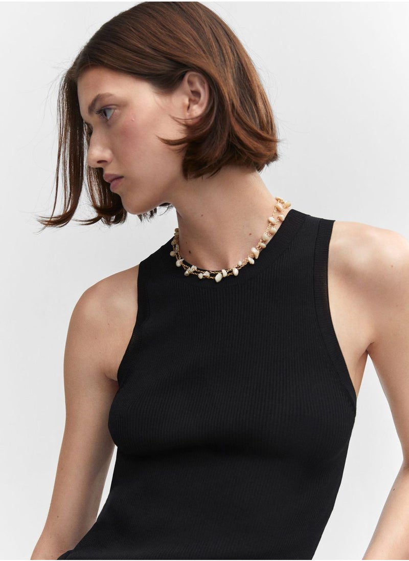 MANGO - Round Neck Tank Top - Image 1