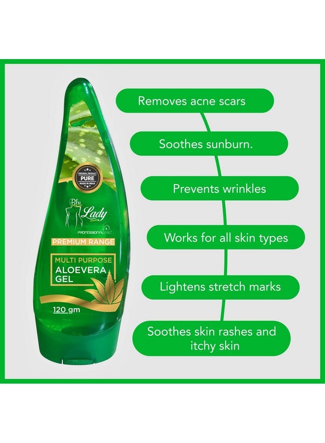 Professional Feel Blue Lady Aloevera Gel, Vitamin C & E Multi Purpose Alovera beauty Gel Beauty Parlour for Instant Skin & Hair All Type Skin Soothing - Image 3