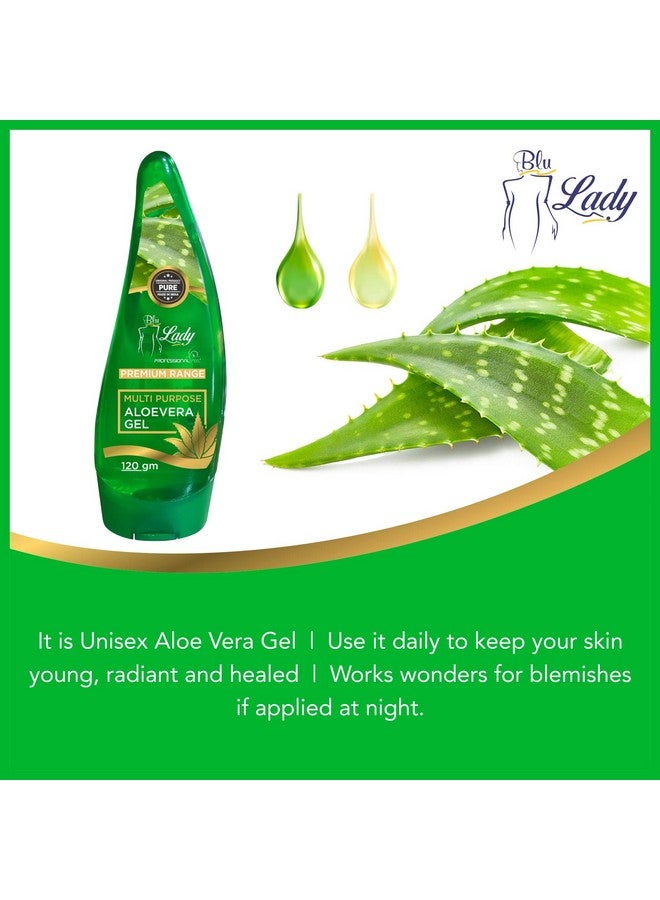 Professional Feel Blue Lady Aloevera Gel, Vitamin C & E Multi Purpose Alovera beauty Gel Beauty Parlour for Instant Skin & Hair All Type Skin Soothing - Image 4