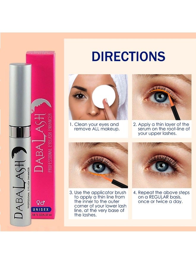 Dabalash Professional Eyelash Enhancer For Women and Men, Promote New Eyelash Growth and Strengths Existing Hairs For Impressive Looking Eyes In Weeks, Easy To Apply and Safe For Use Around The Eyes - Image 5