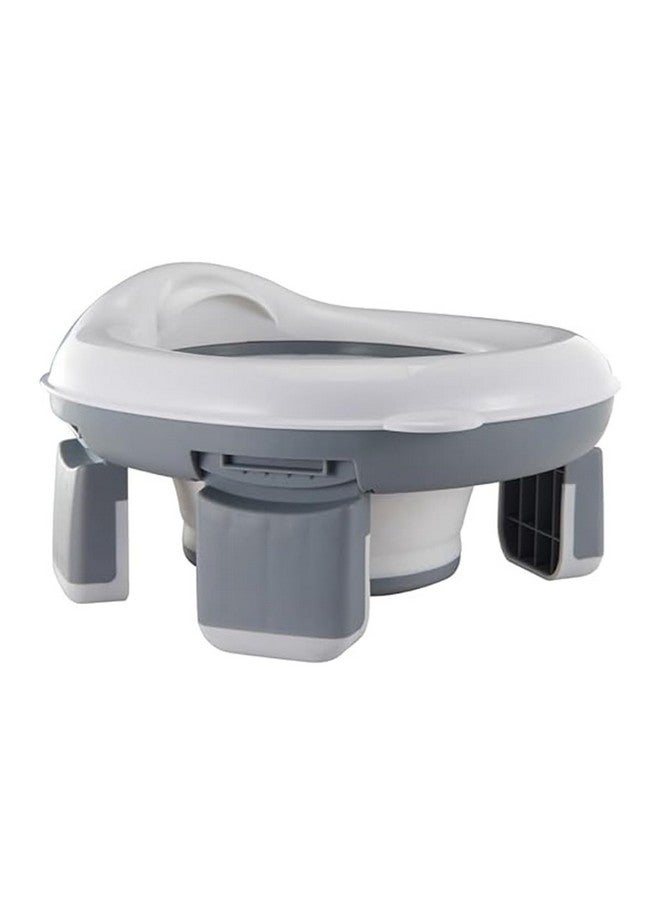 AISIBO Travel Foldable Potty Training Toilet with Storage Bag, Non-Slip Portable Car Potty Outdoor Indoor Easy to Clean (Gray) - Image 1