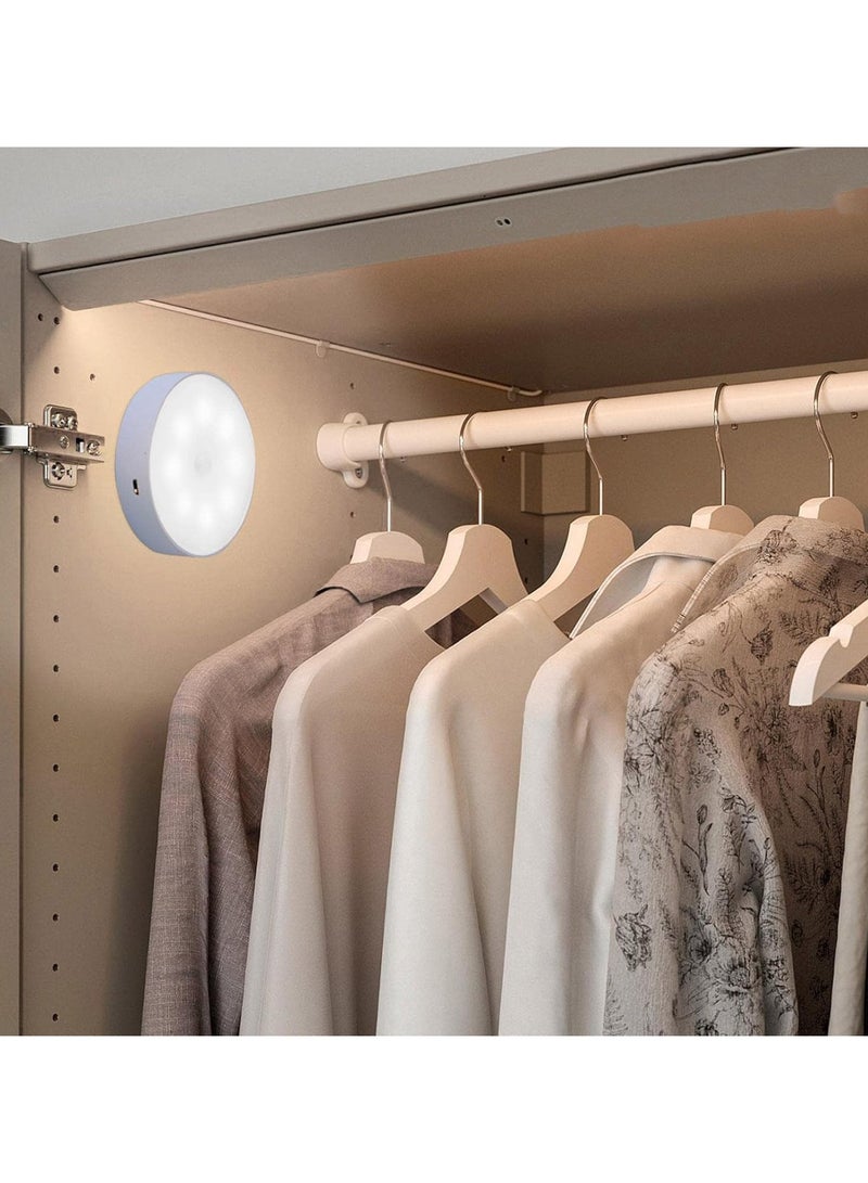 Closet Lights, LED Under Cabinet Lighting, Wireless Motion Sensor Night Light - USB Rechargeable, Cool White,with magnetic double sided tape for Stairs/Kitchen/Drawer  - Image 1