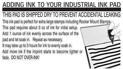Uimprint Extra Large 8'' x 12'' Industrial Rubber Stamp Ink Pad in Metal Case, Black Stamp Pad - Image 5
