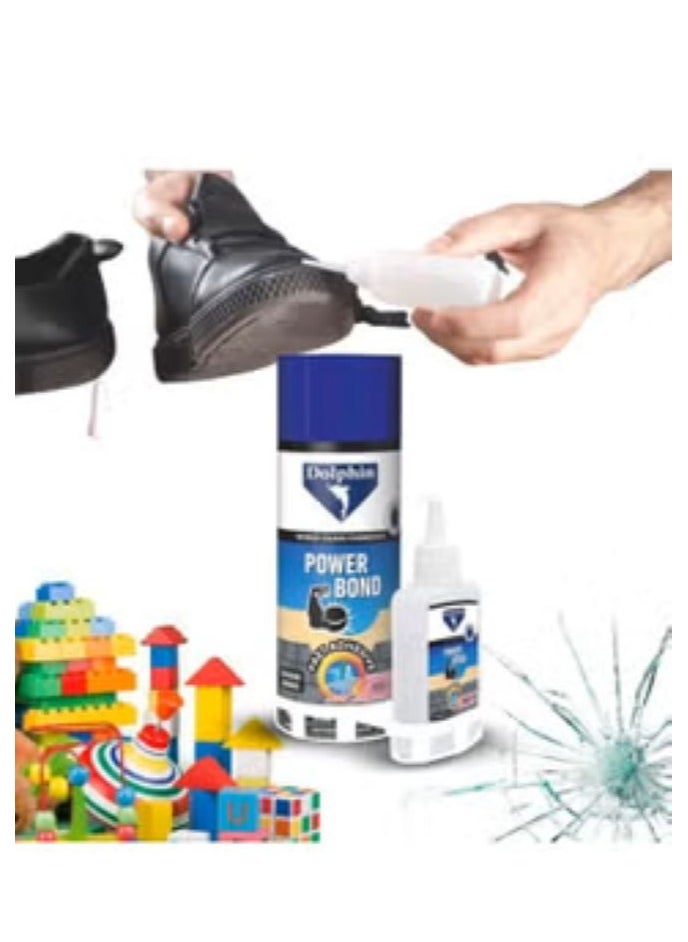 Dolphin - super glue Fast  spray Adhesive activator Power Bond World Class Chemicals universal MDF KIT. - Image 1
