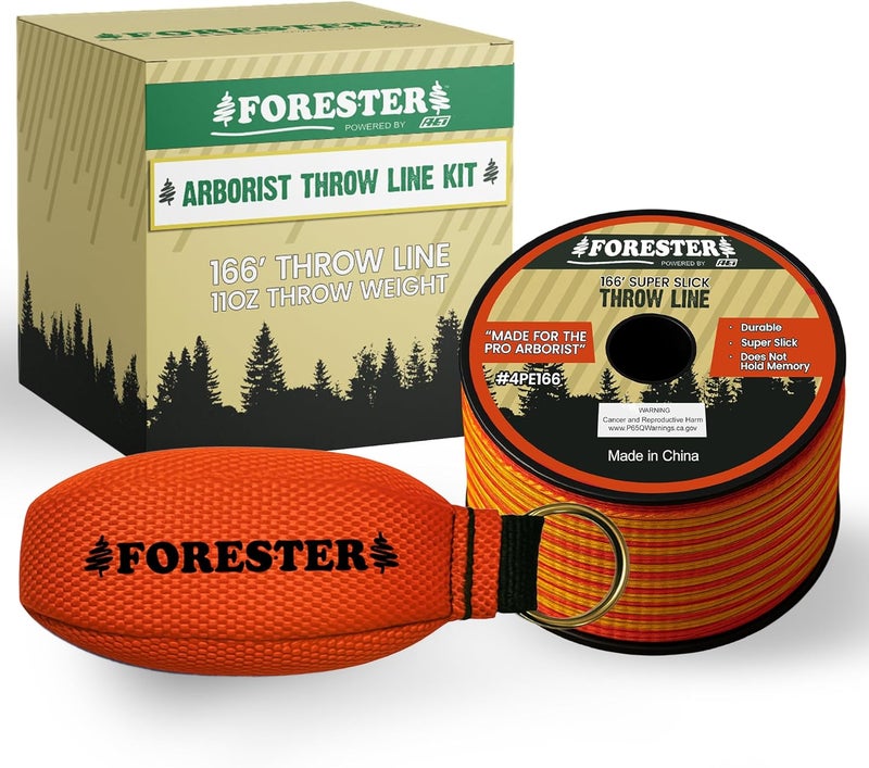 FORESTER Arborist Throw Line Kit | Throw Weight & 166ft Rope | Ultra Slick 100% Polyester Rope | Arborist Equipment for Tree Climbing - Image 1