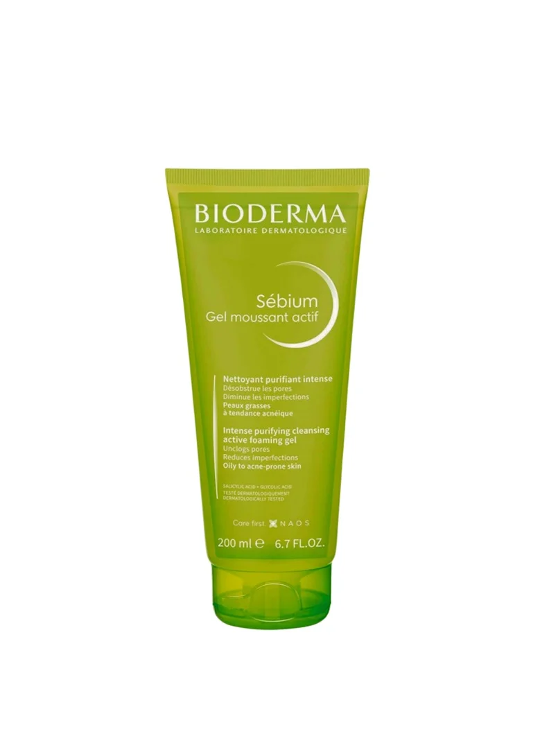 Bioderma Sebium Gel Moussant Actif Intense Purifying Foaming Gel Oily to acne-prone skin 200ml