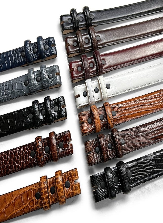 بيلتس.كوم حزام رسمي من جلد العجل الإيطالي الأصلي مع أزرار كبس، عرضه 1-1/8 بوصة (30 مم) (لون أزرق داكن، 30) - Image 3