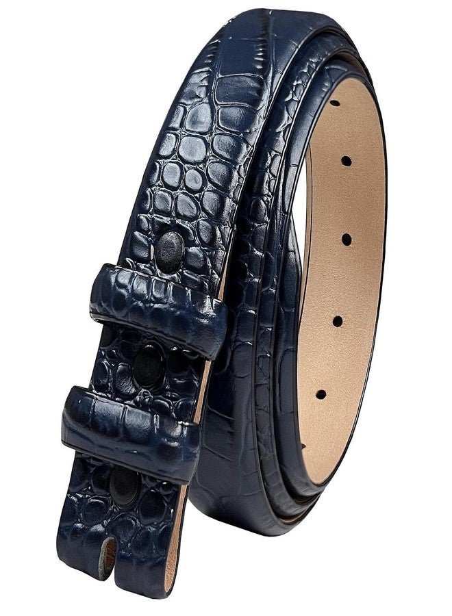 بيلتس.كوم حزام رسمي من جلد العجل الإيطالي الأصلي مع أزرار كبس، عرضه 1-1/8 بوصة (30 مم) (لون أزرق داكن، 30) - Image 1