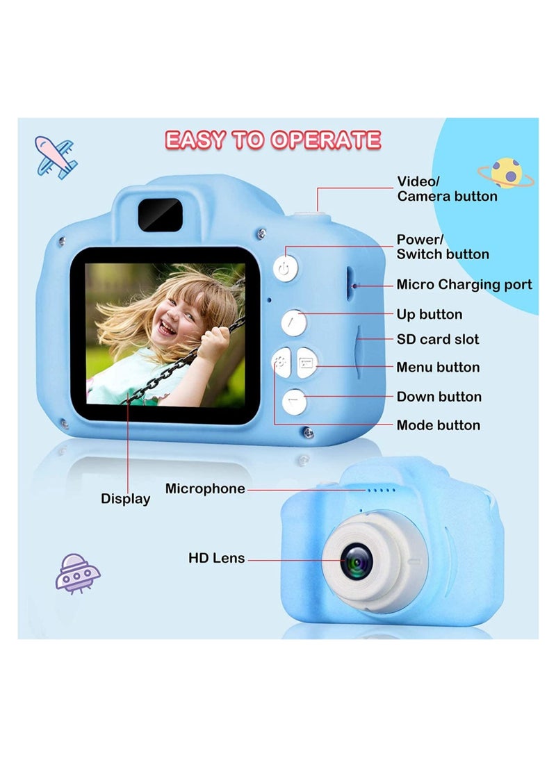 ELTRAZONE Kids Camera Gifts for 3-8 Year Old Boys Girls,Mini Rechargeable Child Digital Camera Shockproof Video Camcorder Gifts for,8MP HD Video 2 Inch Screenfor Outdoor Play - Image 4