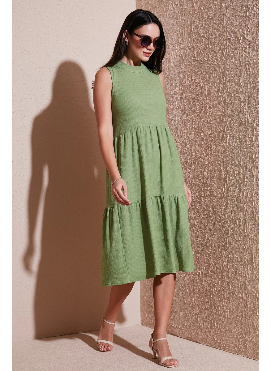 Lela Regular Fit Sleeveless Midi Dress Women's Dress 5869008