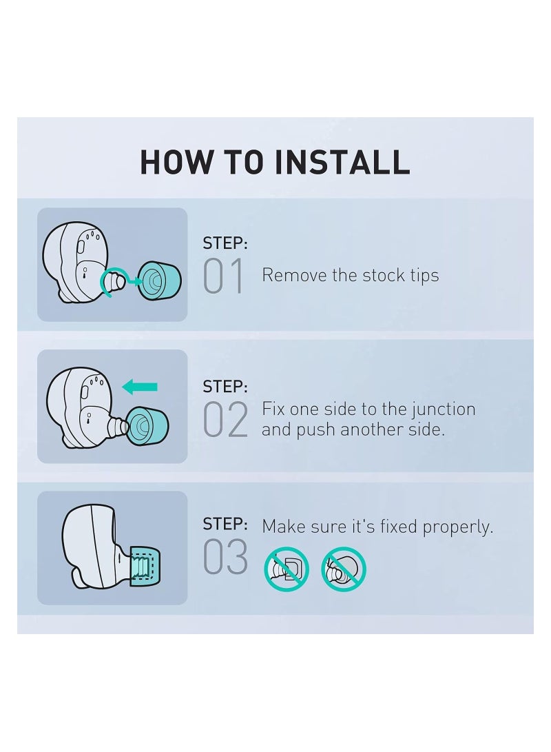 KASTWAVE Memory Foam Tips for Sony WF-1000XM4 / WF-1000XM3, Anti-Slip Replacement Ear Tips for Sony True Wireless Earphones, Fit in The Charging Case, Perfect Noise... - Image 4