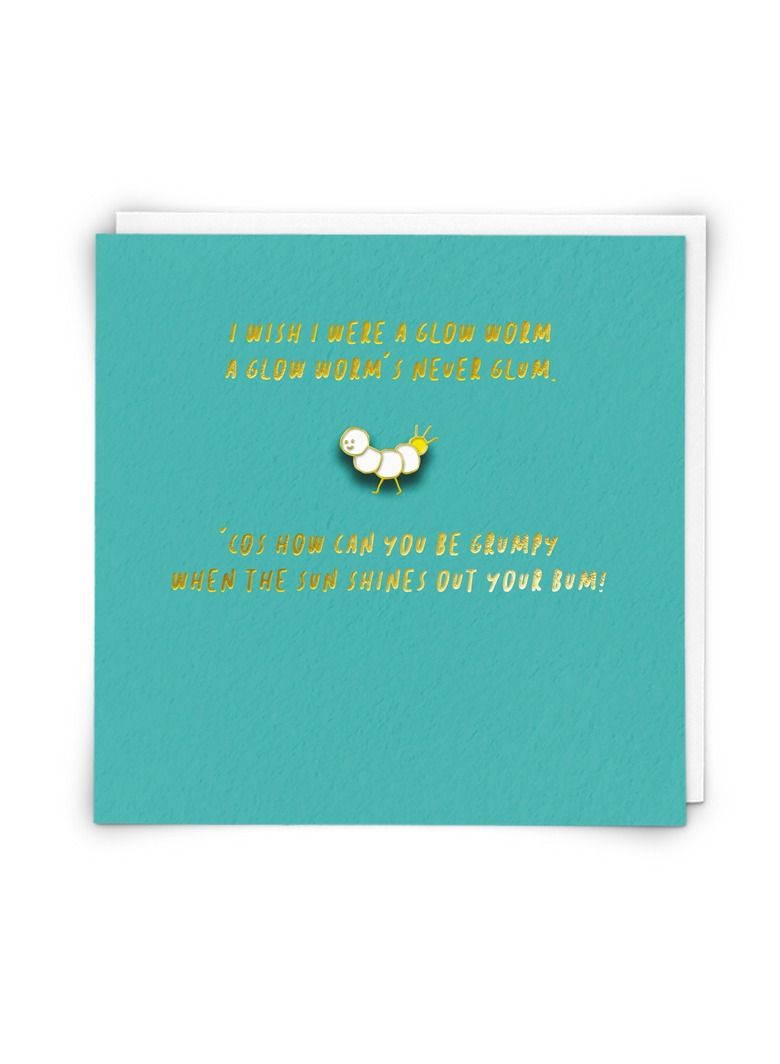 Redback Cards Birthday Card with Removable Caterpillar Pin