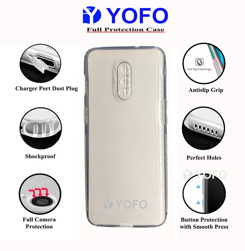 YOFO Silicon Full Protection Back Cover for OnePlus 7 (1+7) (Transparent) Shockproof Ultra Thin - Image 2