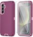 ONOLA Case for Samsung Galaxy S24 S24 Plus Case with HD Screen Protector Not fit S24 S24 Ultra 3 in 1 Heavy Duty Phone Case for Galaxy S24 Plus 67WineRedPink - Image 2