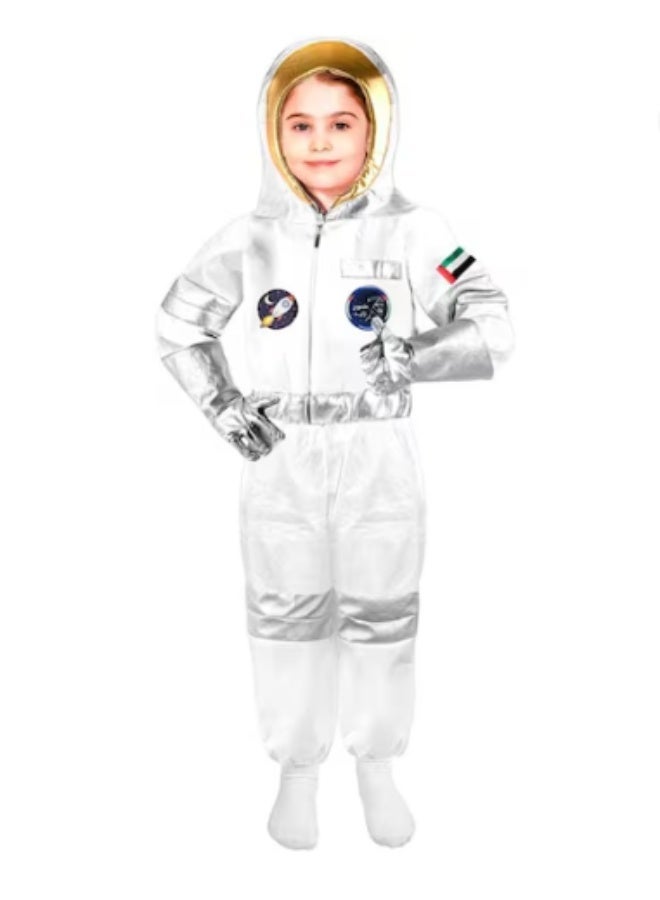 Astronaut Girl Costume White, Size 6–7 Years - Image 1