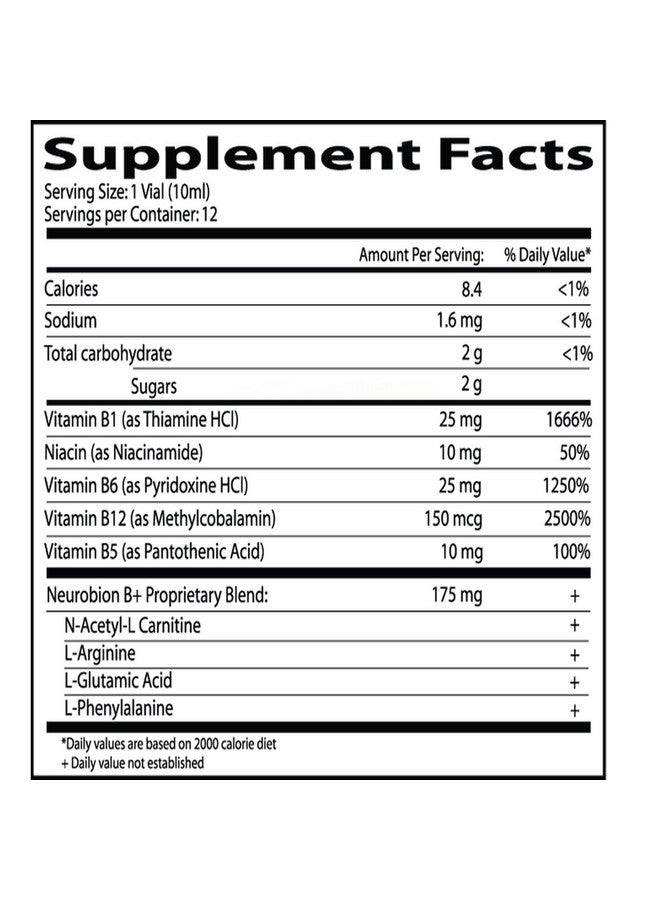 Neurobion Plus Liquid Dietary Supplement B Complex 10 Vials - Image 3