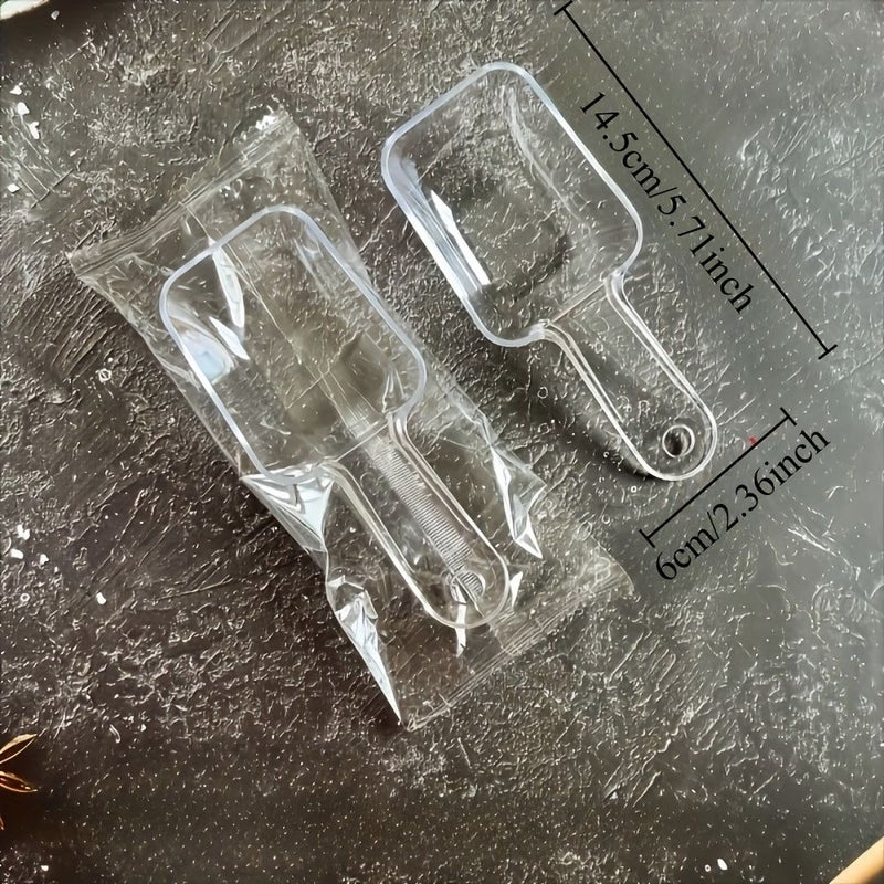 2 Pcs Transparent Plastic Scoops Modern Minimalist Design For Pet Food And Laundry Detergent Durable Multi Functional - Image 3