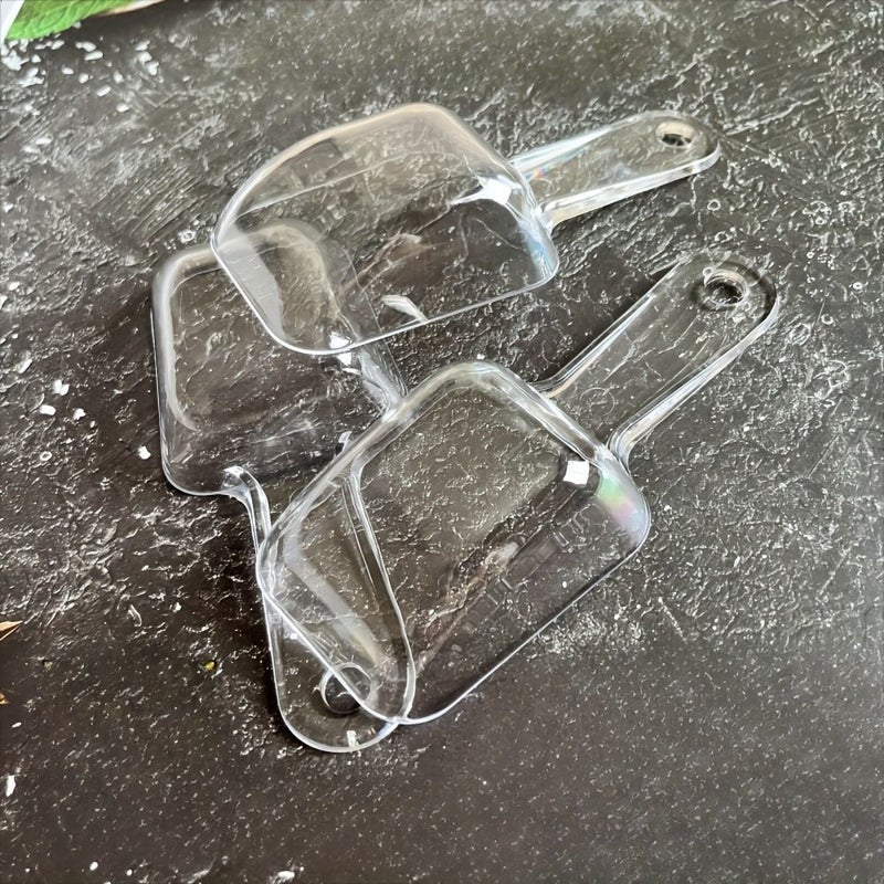 2 Pcs Transparent Plastic Scoops Modern Minimalist Design For Pet Food And Laundry Detergent Durable Multi Functional - Image 1