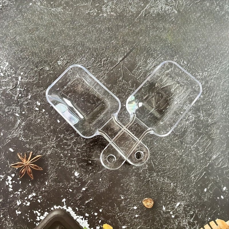 2 Pcs Transparent Plastic Scoops Modern Minimalist Design For Pet Food And Laundry Detergent Durable Multi Functional - Image 2