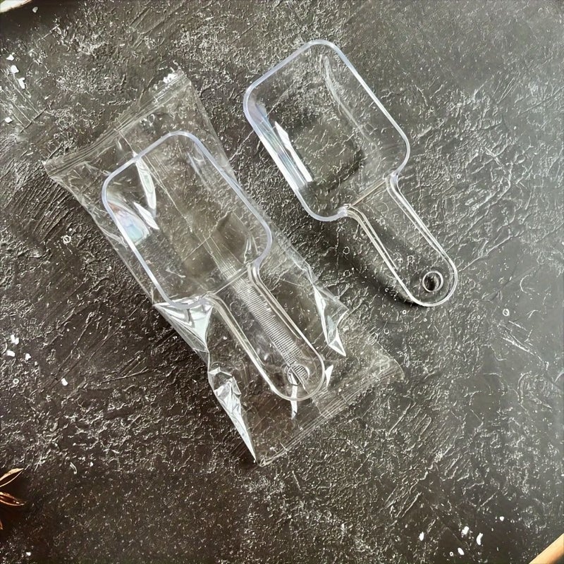 2 Pcs Transparent Plastic Scoops Modern Minimalist Design For Pet Food And Laundry Detergent Durable Multi Functional - Image 4