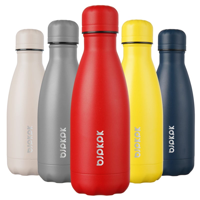 BJPKPK 12oz Insulated Stainless Steel Water Bottles Metal Water Bottle for Travel Keep Cold and Hot,Red - Image 1