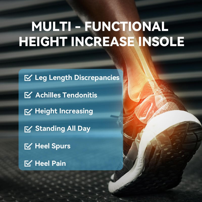 Sumifun Heel Lift  4-Layer 1 Inch Gel Shoe Lifts for Women Uneven Legs  Adjustable Orthopedic Heel Lifts for Heel Pain and Leg Length Discrepancy  Heel Wedge Inserts 1/4"" 1/2"" 3/4"" (Size L  1 Pair) - Image 4