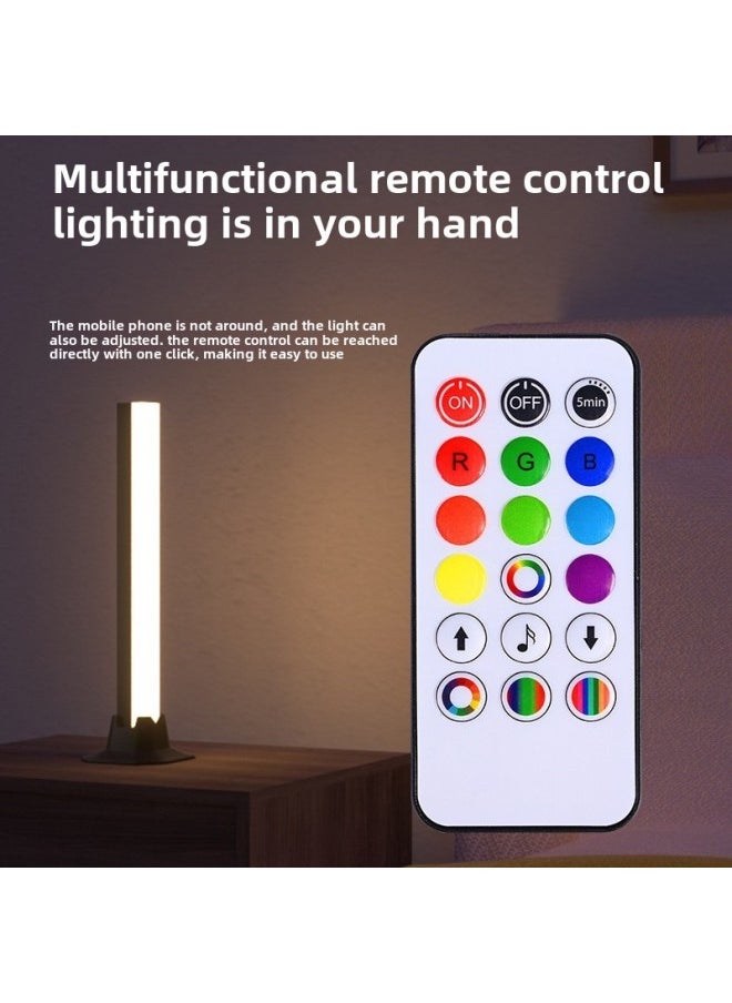 Generic RGB Pickup Atmosphere Light Computer E-sports Hotel Game Desktop Light Home Bar Music Rhythm Pickup Light-Light Color:Symphony Bluetooth White Model-two Usb Interfaces  - Image 5