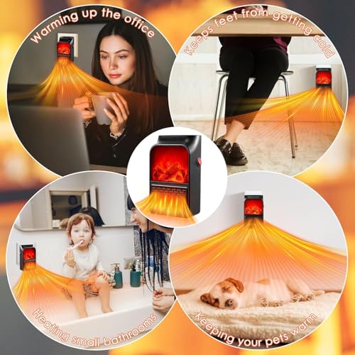 OWME 500W Wall-Mounted Electric Convector Heater – Fast Heating, Silent Infrared Panel Stove with Fan | Digital Display, Safe, Compact & Energy-Saving for, Bedroom, Office - THERMO - Image 3