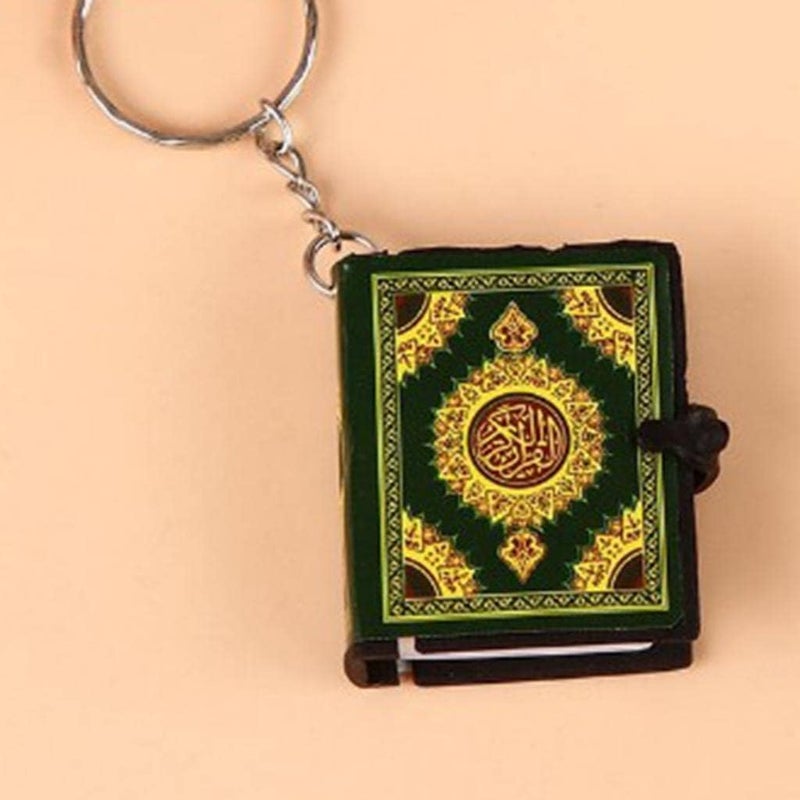 Mini Ark Book Key Chain Religious Pendant Charms Keyring, Car Rear Mirror Hanging Decorative Ornaments Bag Purse Decor Necklace, Green, 3.5x4cm - Image 4