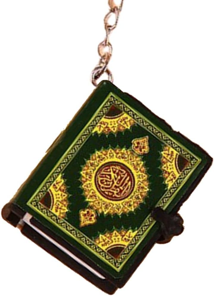 Mini Ark Book Key Chain Religious Pendant Charms Keyring, Car Rear Mirror Hanging Decorative Ornaments Bag Purse Decor Necklace, Green, 3.5x4cm - Image 3