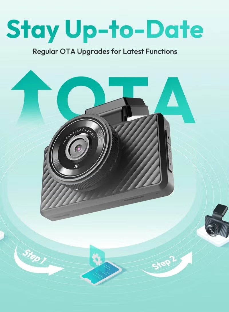 Botslab G500H Pro Dash Cam 3K Front 1080 Rear ADAS Built-in GPS Front 5MP FHD Camera HD Night Vision//Dash Cameras // - Image 3