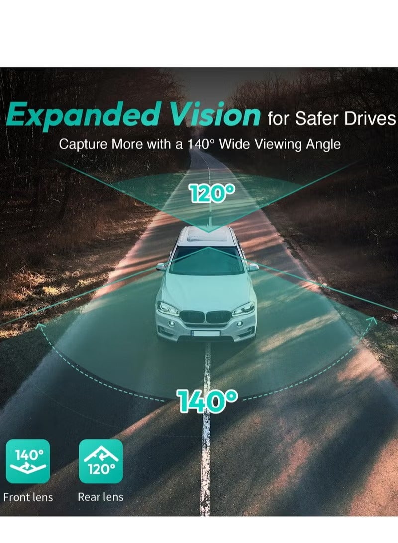 Botslab G500H Pro Dash Cam 3K Front 1080 Rear ADAS Built-in GPS Front 5MP FHD Camera HD Night Vision//Dash Cameras // - Image 2