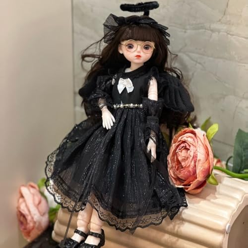 Retcvk 16 BJD Ball Jointed Blythe Smart Doll With Clothes  Anime Myou Kawaii Dolls Black - Image 1