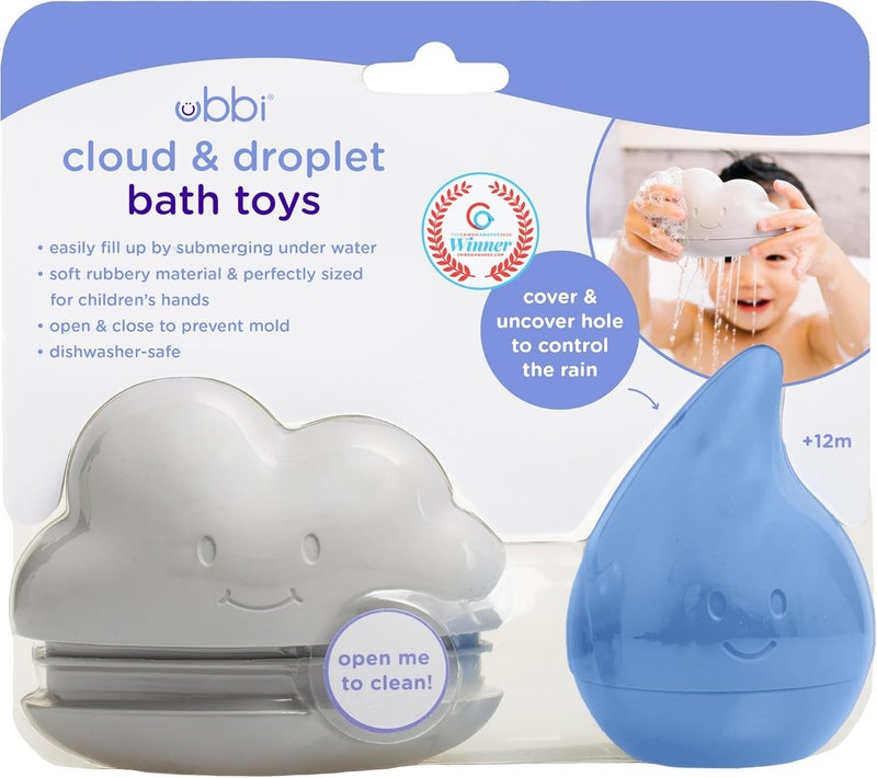 Ubbi - Cloud and Droplet Bath Toys Cloudy Blue - Image 5
