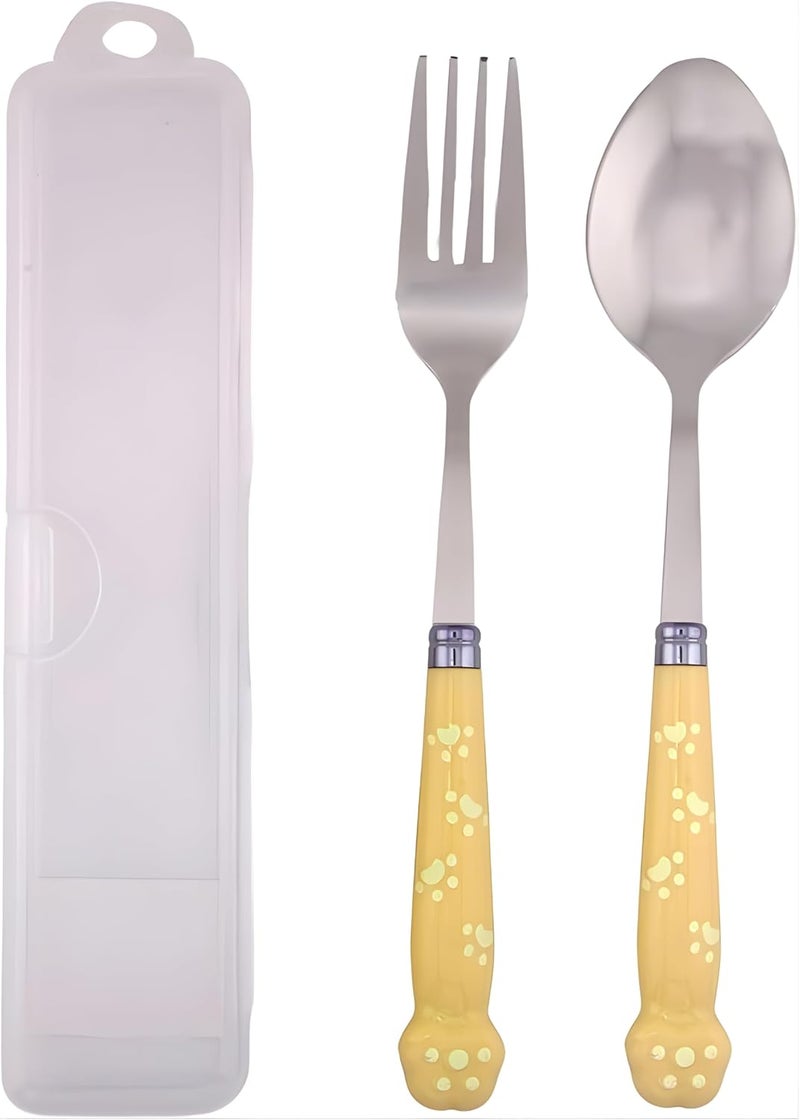 BrainGiggles Kids Cutlery Set with Case, Stainless Steel Cutlery with Rounded Edges, Portable Travel Utensils Set for Kids - Image 1