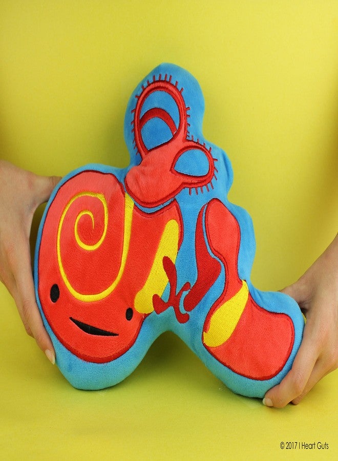 I Heart Guts Inner Ear Plush - Now Hear This - 12" Audiology ENT Gift Stuffed Toy, Gift for Cochlear Implant Surgery, Audiologist, Tinnitus, Human Ear Pillow - Image 2