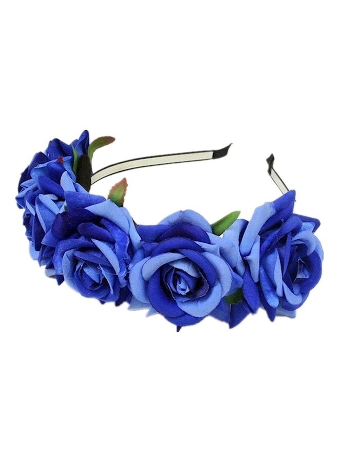 نيبمينينت ربطة رأس بتصميم زهور صناعية أزرق - Image 1