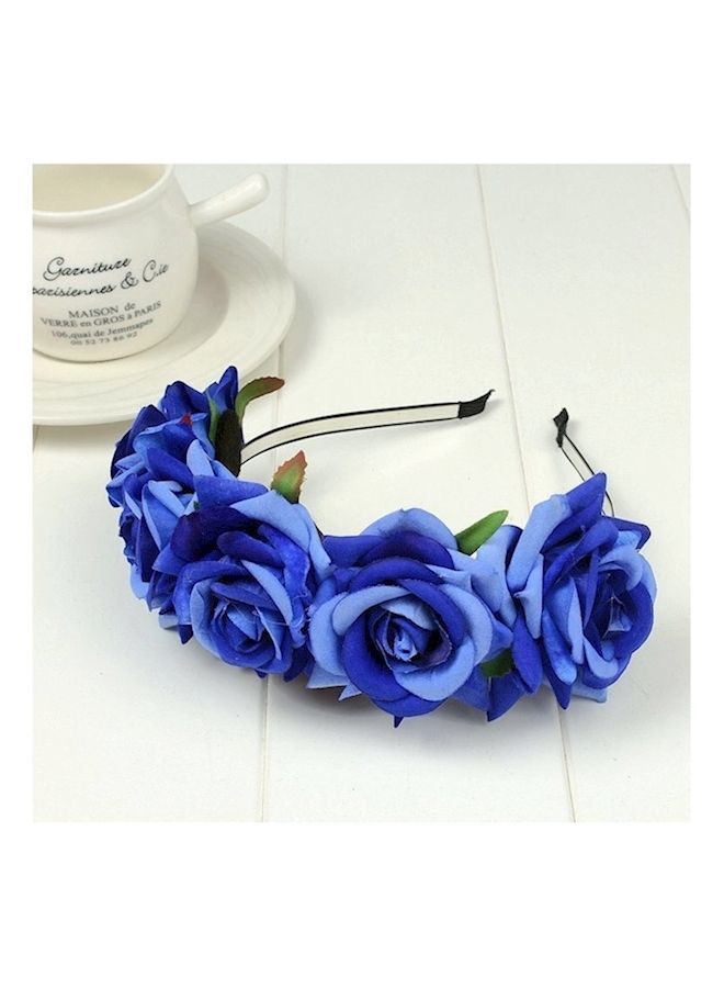 نيبمينينت ربطة رأس بتصميم زهور صناعية أزرق - Image 2
