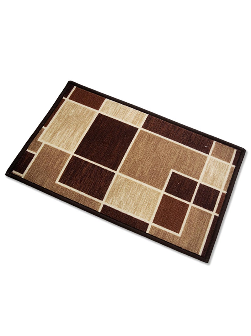 Athom Trendz Athom Living Premium Anti Slip Printed Doormat, Durable Nylon Fabric, Soft Texture, Easy to Clean, Stylish Home Decor Mat for Doorway & Living Room, 37x57 cm |Multicolor (Brown with Beige) - Image 2