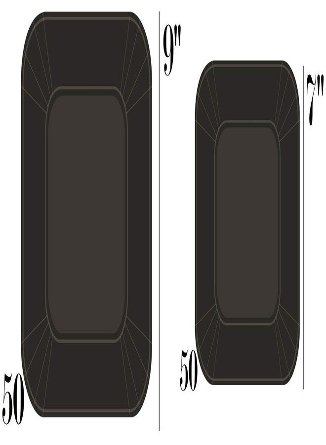 Oojami 200-Piece Black Square Dinnerware Set - Serves 50 Guests Includes 9" Dinner Plates, 7" Dessert Plates, 9oz Cups & 3-Ply Napkins Disposable Party Pack for Weddings, Birthdays, Events & Catering - Image 4