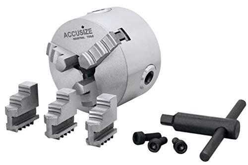 Accusize Industrial Tools 380 mm 3Jaw Chuck Plain Back 0630 Center Hole 05590110 - Image 1