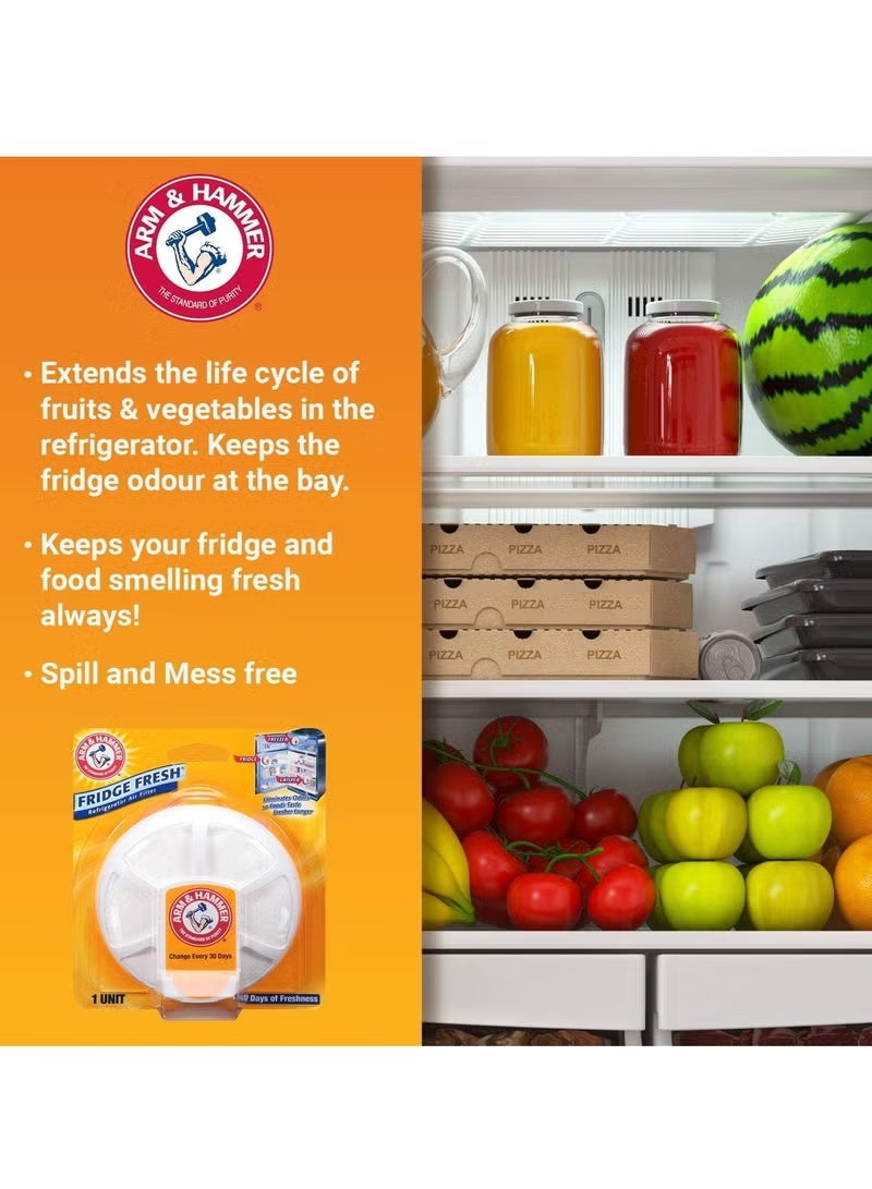 Arm & Hammer Fridge Fresh Refrigerator Air Filter, Eliminates Odors So Foods Taste Fresher Longer - Image 2