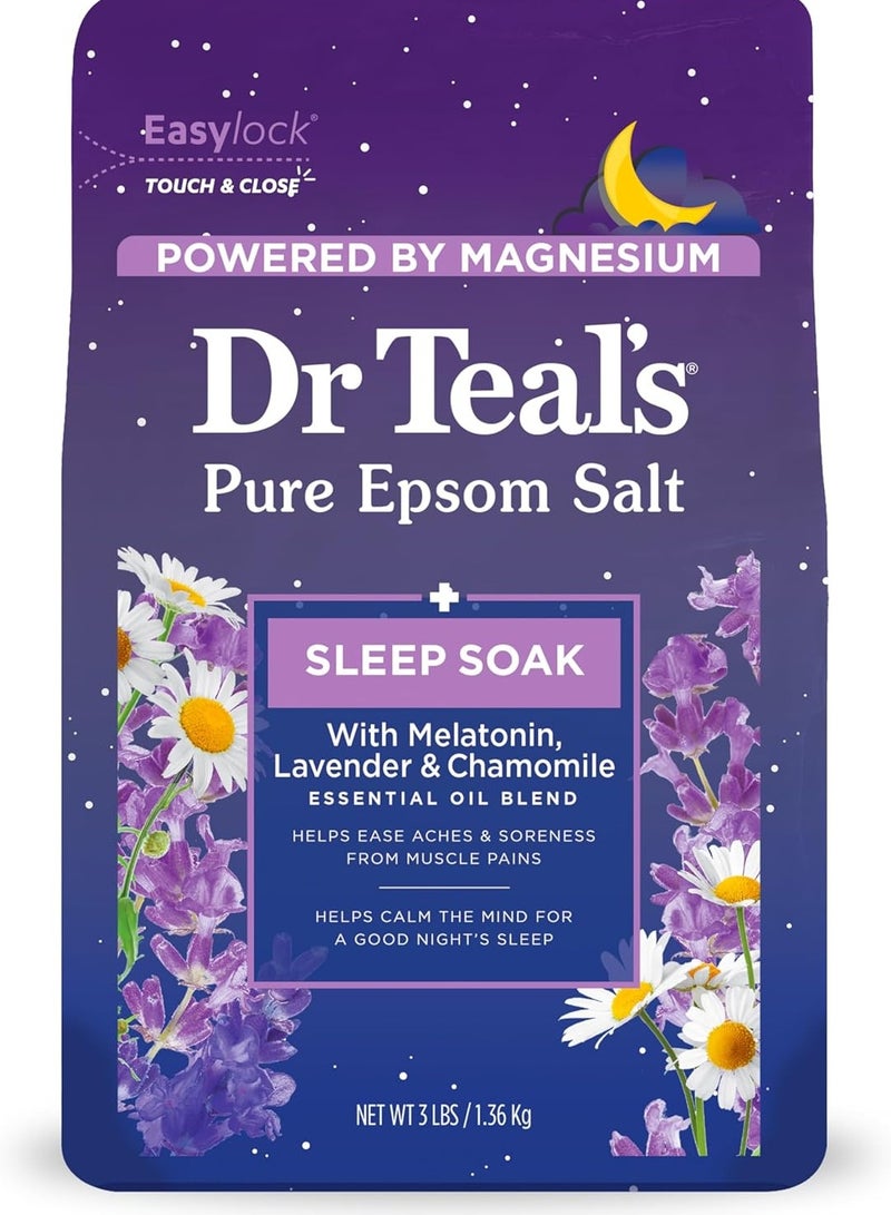 دكتور تيل ملح استحمام إبسوم - برائحة الميلاتونين واللافندر والبابونج 1.36 كجم