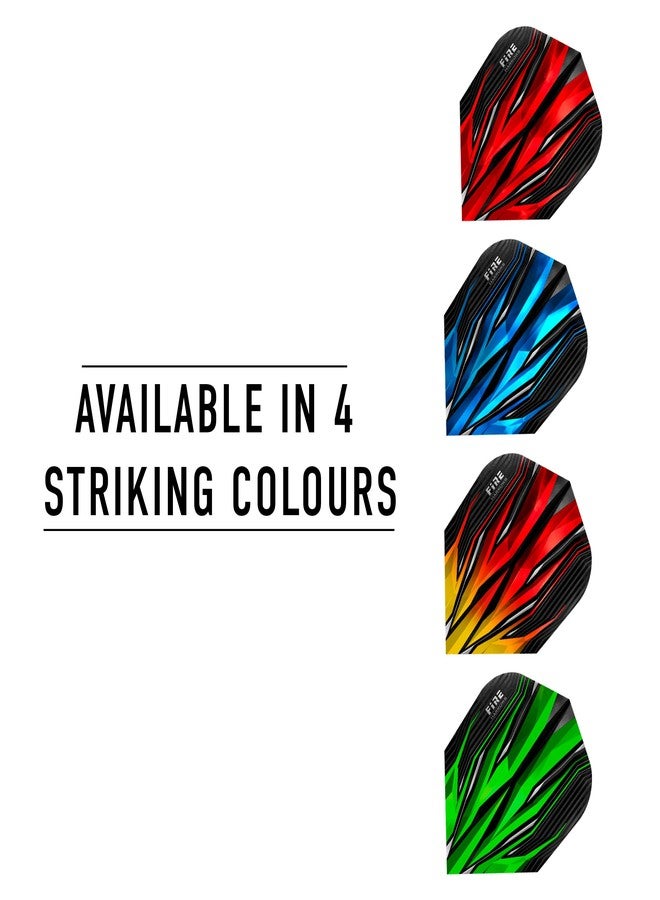 Harrows Fire Dart Flights | 5 x Sets Darts Flights (15 Flights Total) I 100 Micron Dart Flights I Premium Extra Strong Made in UK I Professional Darts Accessories I Blue Dart Flights - Image 4