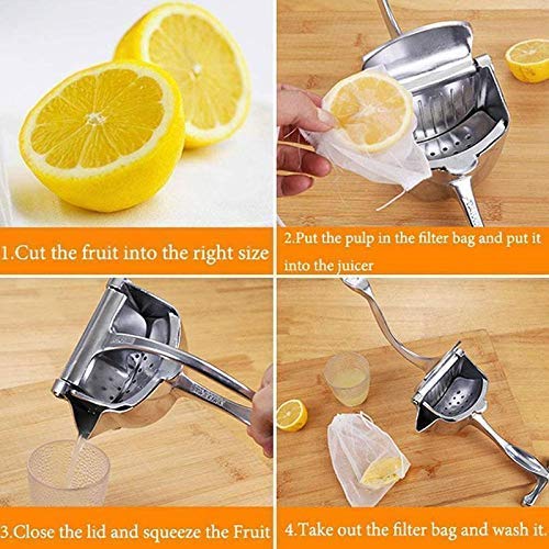 NEYU Aluminium Juice Maker Manual Fruit Juicer Machine Hand Juicer For Fruits Heavy Duty Hand Press Fruit Juicer - Image 5