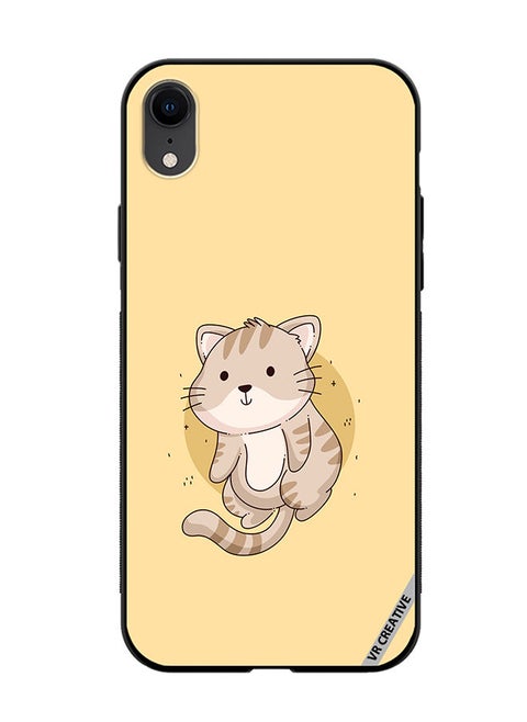 Protective Case Cover For Apple iPhone XR Cutie Cat Design Multicolour