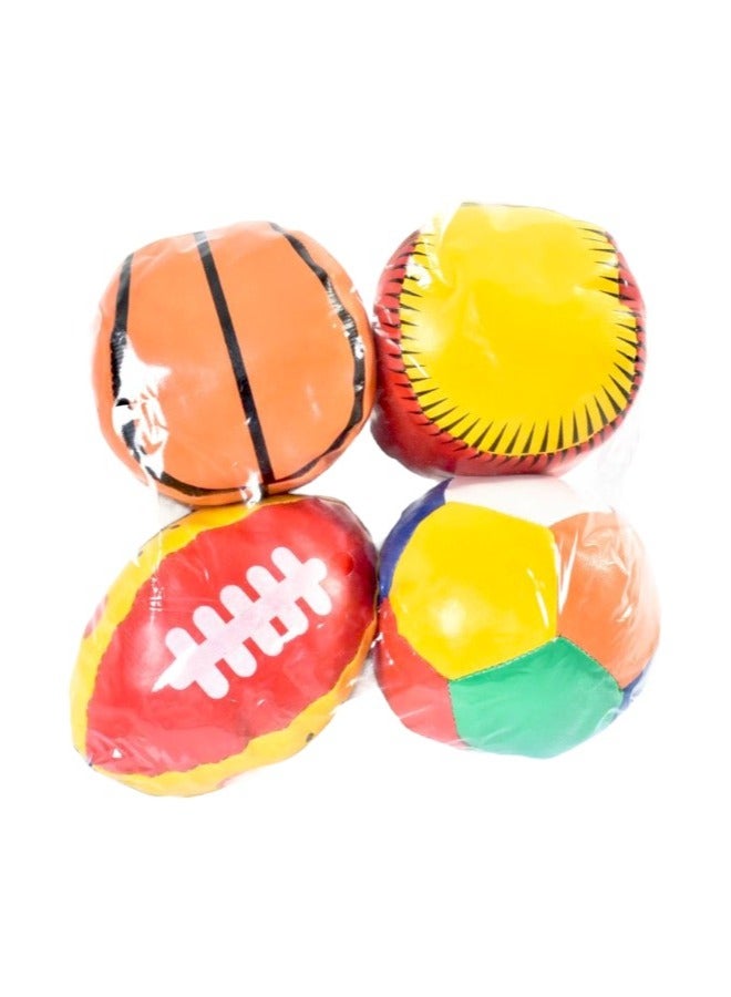 4 Pc Squeezy Stress Relief Soft Balls Playset For Kids - Image 4