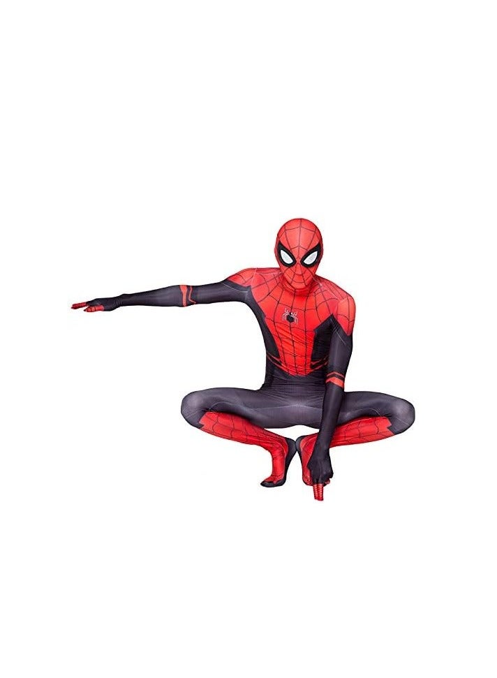 Costume Cosplay Set 3D Style Superhero Cosplay Full Body Bodysuit Spandex Jumpsuit Kids Spider-Man Dress Up (Children's Size: 110-120cm) - Image 2