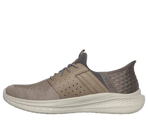SKECHERS أحذية سكيشرز للرجال سلايد - أوكون سهلة الارتداء بدون استخدام اليدين، بيج، 8، متوسط، أمريكي - Image 5